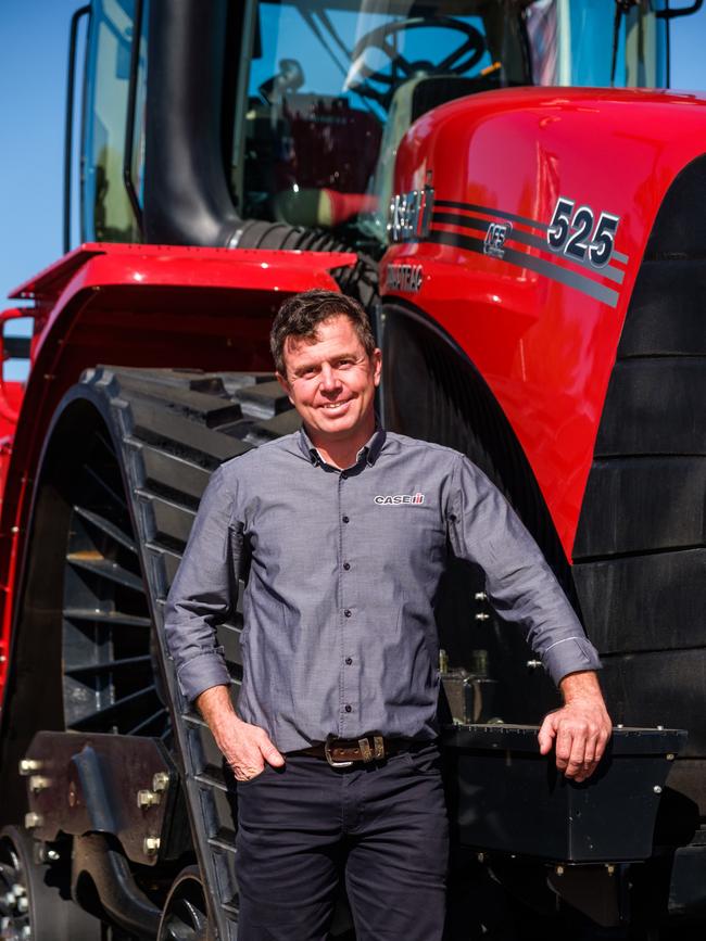 Case IH’s Justin Bryant with a Case IH 525 Quadtrac Steiger.