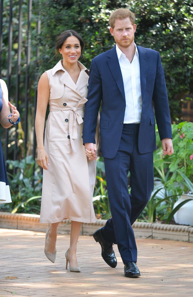 Prince Harry and Meghan met with representatives of the British and South African business communities, including local youth entrepreneurs, on day ten of their tour in Africa. Photo: Dominic Lipinski