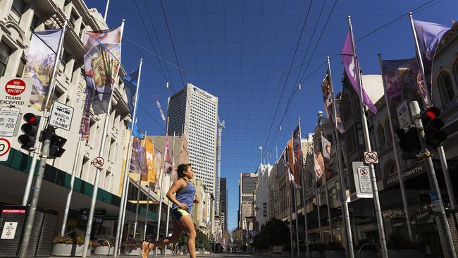 Bourke Street in Melbourne, Australia.