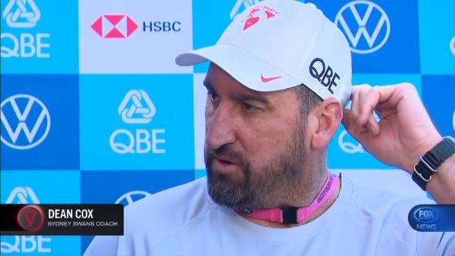 Cox confident Swans will bounce back