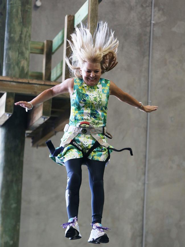 Donna Gates takes the plunge. Picture by Scott Fletcher