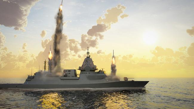 Evolved Hunter Class design for guided missile frigate. Supplied by BAE Systems Australia