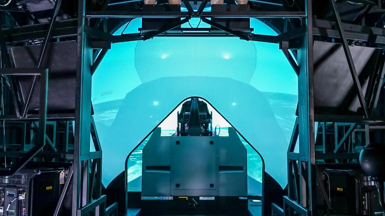 It’s possible to achieve full immersion, with everything except G-force, in the simulators. Picture: Lockheed Martin