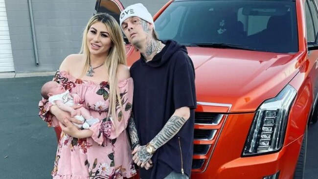 Aaron Carter and fiance Melanie Martin. Picture: Instagram / @Aaroncarter