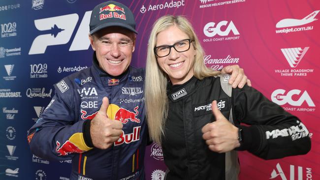 Pacific Airshow Gold Coast 2024 Media Day at Gold Coast Airport. Stunt pilots Matt Hall and Emma McDonald fight for the limelight. Picture Glenn Hampson