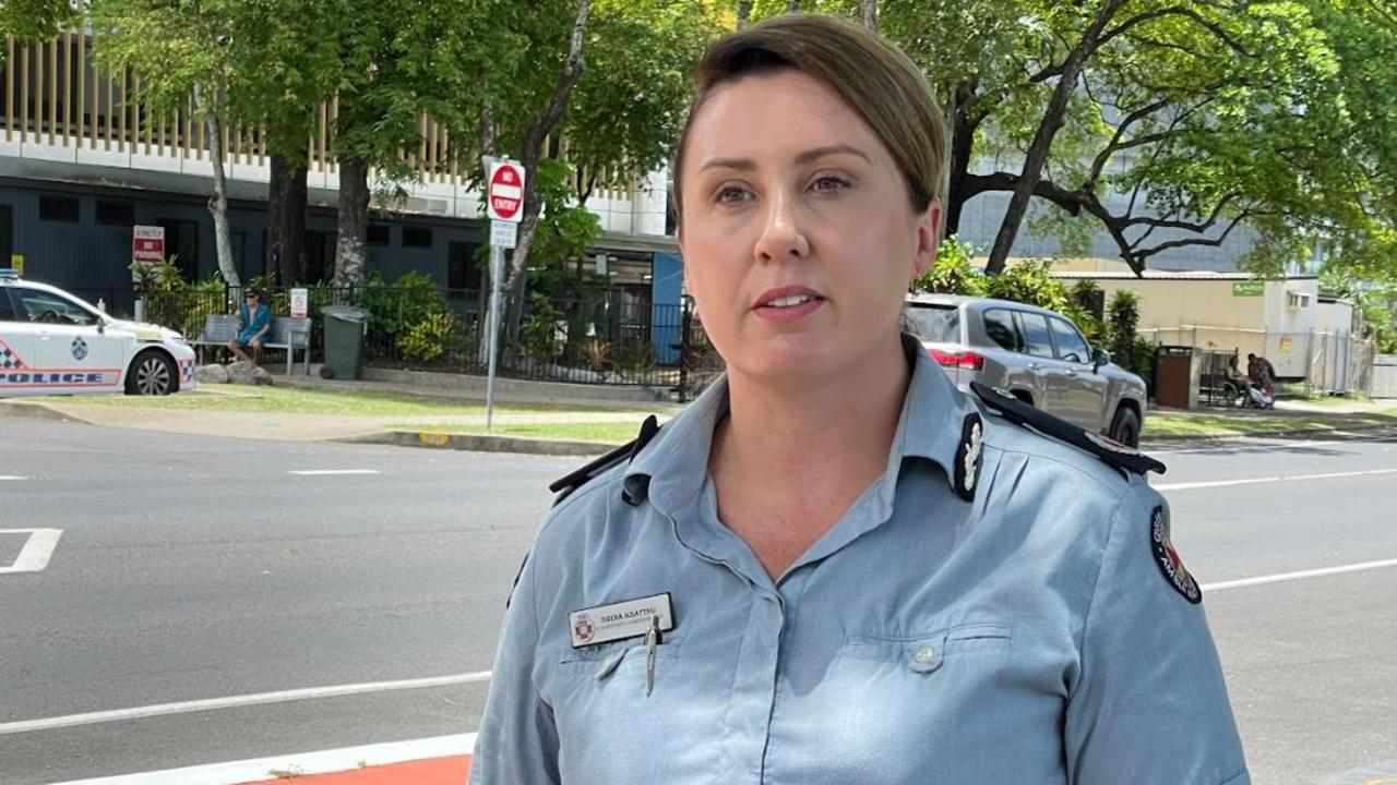 QAS Acting Assistant Commissioner Brina Keating speaks to the media following the Lizard Island plane crash. Picture: Isaac McCarthy