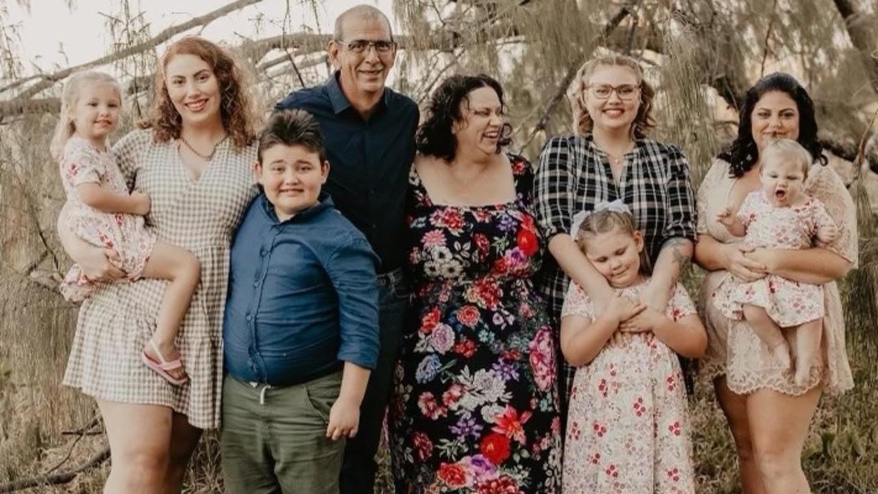 The Byrne family (from left to right) Thiea, Nicole, Dean, Jody, Maxine, Josephine, Brooklyn, Claire and Alania. Picture: Contributed