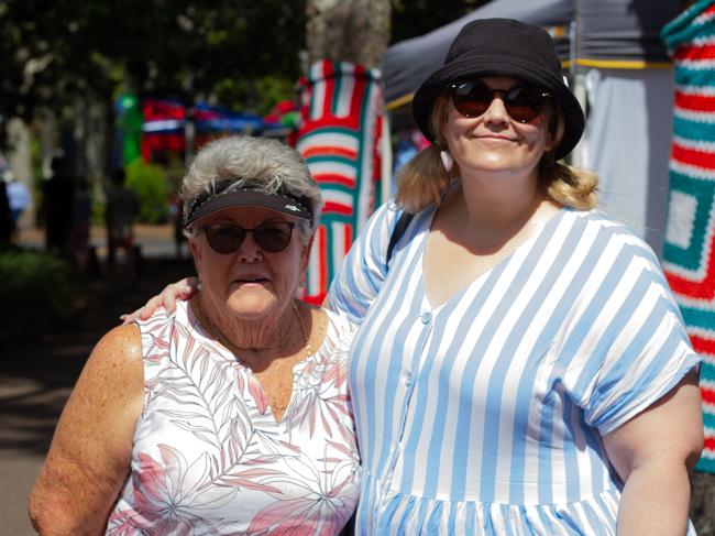 Elaine Haywood and daughter Janelle Haywood enjoying the Torquay Markets.