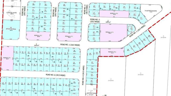 The subdivision includes 93 lots for future homes.