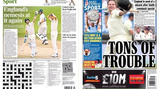 England fans sick of the sight of Smith would do well to avoid the local newsagents today.