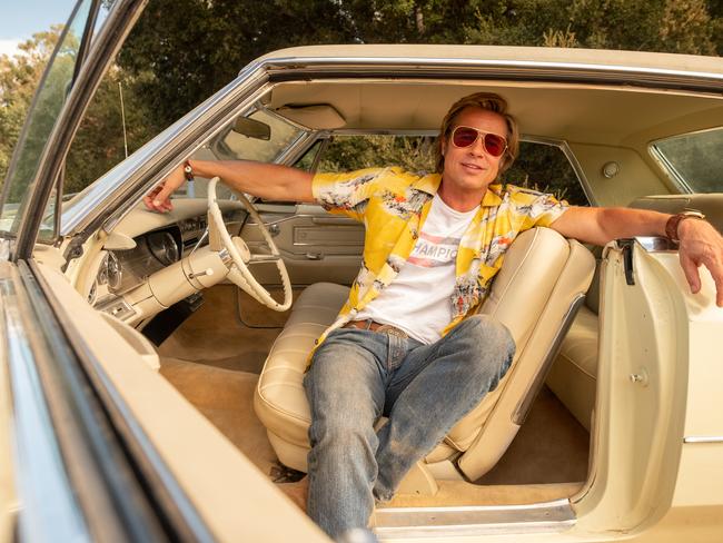 Brad Pitt stars in the movie Once Upon a Time in Hollywood.