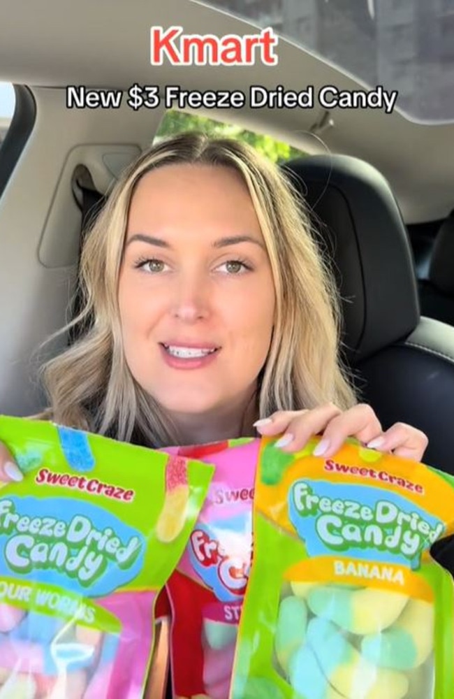 Kmart has released a freeze-dried candy range. Picture: Tiktok/@cyansocial