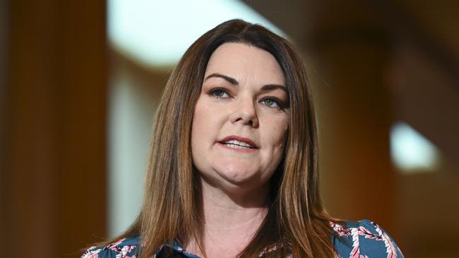 Inquiry chair Green Senator Sarah Hanson-Young says Optus ‘failed millions of Australians’. Picture: NewsWire / Martin Ollman