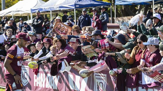 Queensland Maroons fan day. Picture: Kevin Farmer