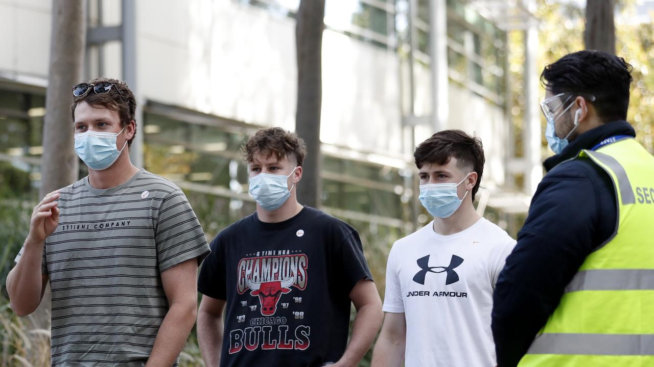 Young people at Sydney Olympic Park to get vaccinated. Picture: NCA NewsWire / Nikki Short