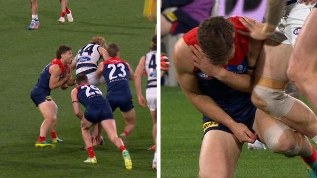 Injured Jack Viney suffers shock shoulder injury