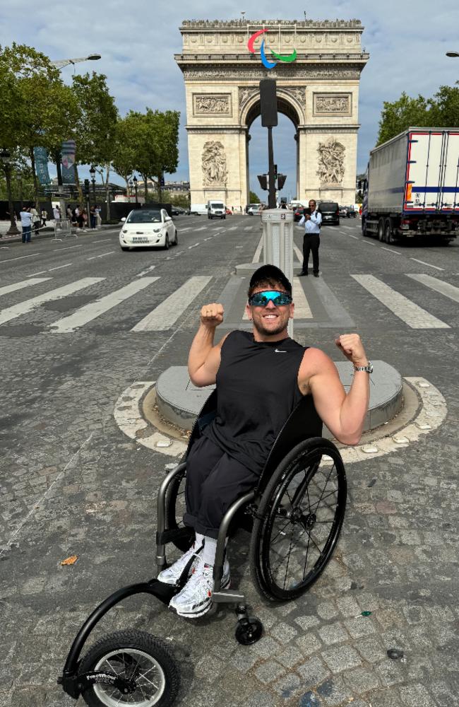 Dylan Alcott in Paris.