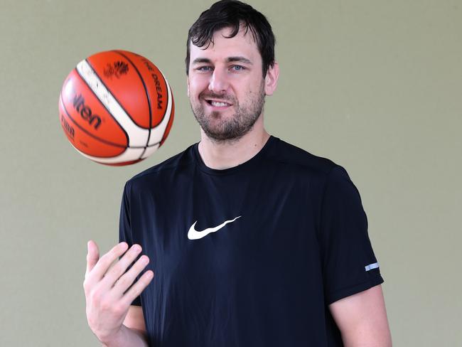 Andrew Bogut has put his best foot forward in increasing basketball’s profile in Australia. Picture: Annette Dew