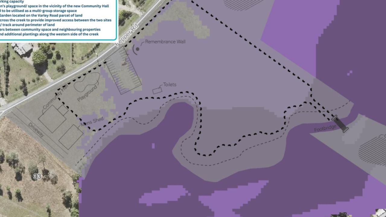 A new, larger hall further up Pepper Rd, a dedicated Men’s Shed, additional public toilets, and increased parking are among the proposed changes for the town.