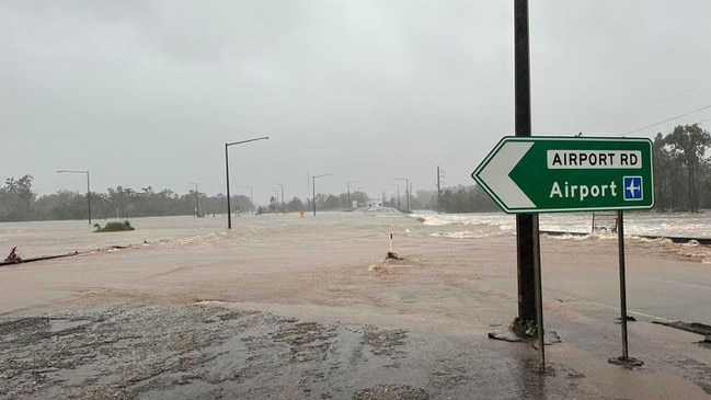 Significant flooding due to Cyclone Megan has cut off roads around Borroloola on Tuesday, March 19. Picture: Polly Farmer Foundation