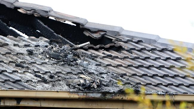 The aftermath of the deadly fire at the couple’s Wantirna home in 2019. Picture: Mark Stewart