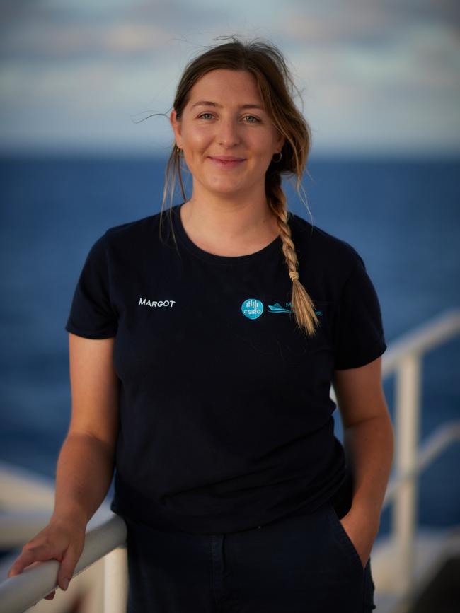 Margot Hind, CSIRO Voyage Manager on the MV Noongah survey voyage. Picture: Museums Victoria/Benjamin Healley