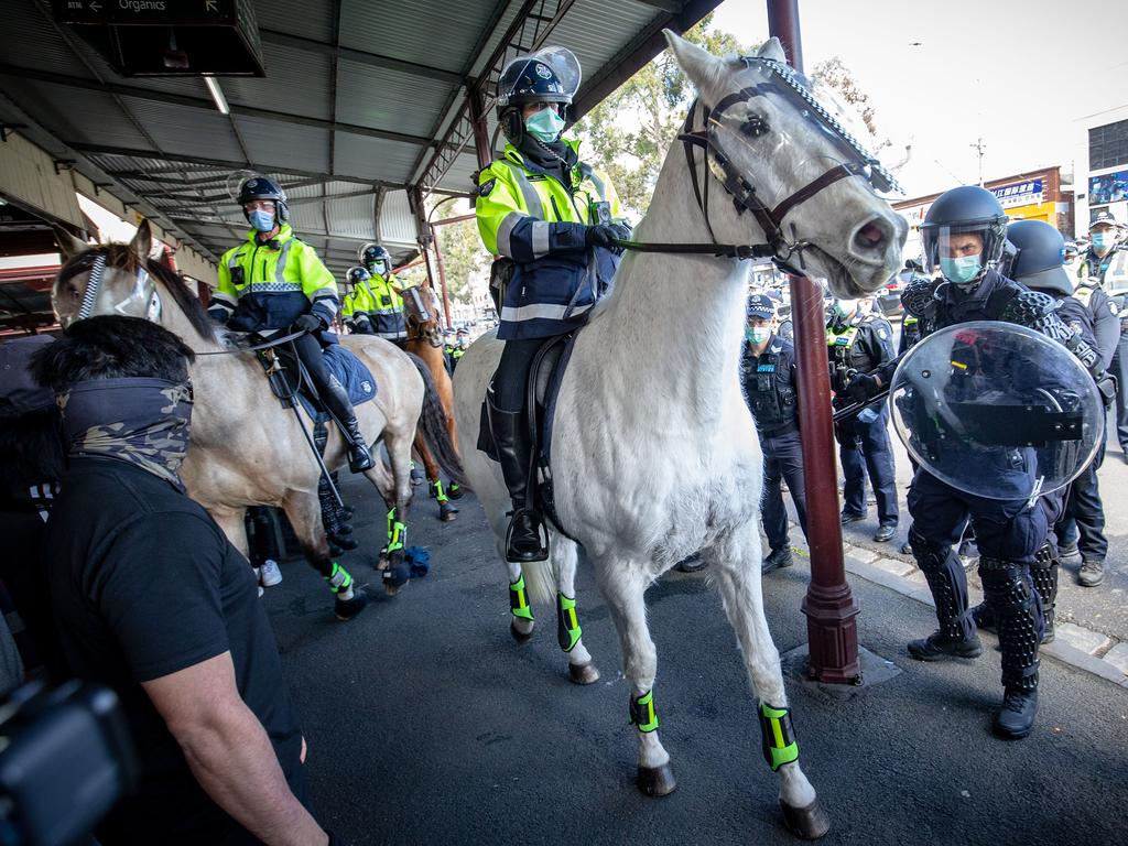 Anti-lockdown protester David Weisinger interrupts to challenge ...