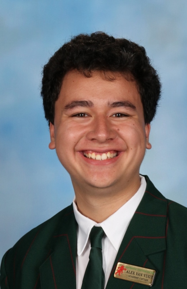 Alex van Vugt, MacGregor State High School, academic captain.