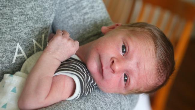 Toby Harrison Stafford was Fairfield's last 2016 baby.Mum Casey Bertucci and dad Travis Stafford. Pics Ian Svegovic