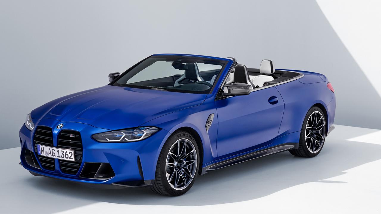 The roof of BMW's M4 Competition Convertible raises and lowers in about 18 seconds (overseas model).