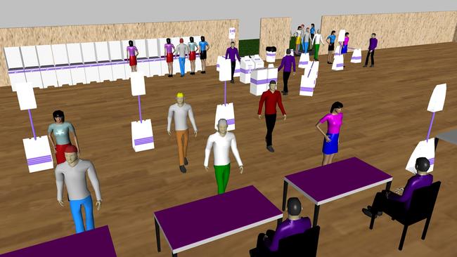 The computer simulation modelling technology used by the AEC this federal election will help deliver shorter queues at polling booths than ever before. Picture: Supplied