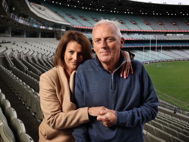 Roberts, with wife Carolyn, said he’d never heard of myeloma before his diagnosis. Picture: David Caird