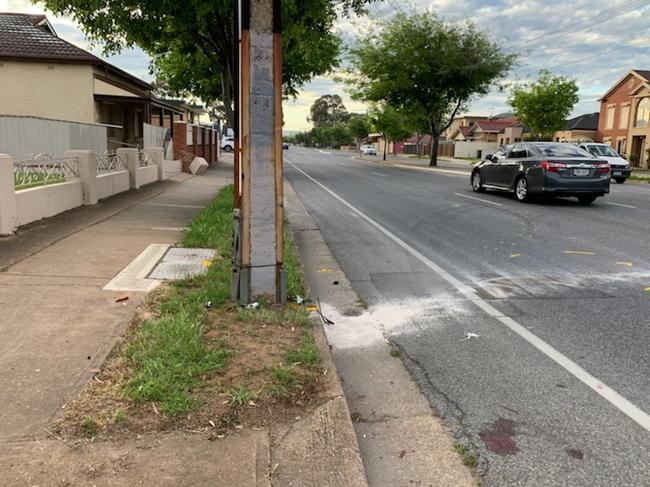 Police are investigating after a single car crashed into a pole at Crittenden Road, Findon. Picture: Dean Martin