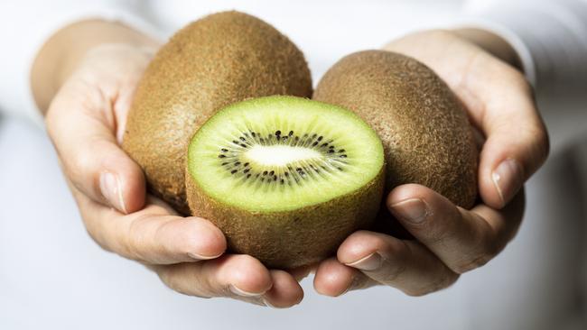 Eating kiwis with their skins on increases the fibre content by 50 per cent. Picture: istock