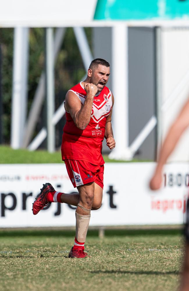 Arnold Kirby in the Southern Districts vs Waratah 2023-24 NTFL men's knockout semifinal. Picture: Pema Tamang Pakhrin