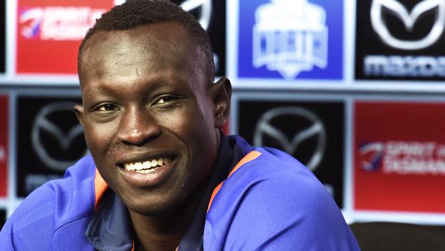 Majak Daw earlier this year. Picture: Tony Gough.