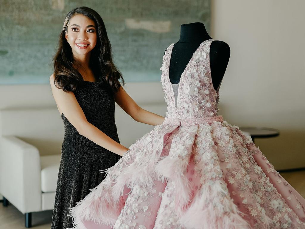 Teams of designers worked on her custom gowns. Picture: Facebook/Niceprint