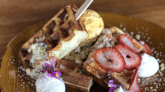 The Loose Moose's Golden Gaytime waffle. Photo: Chantay Logan 