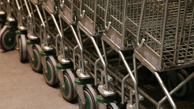 The woman aged in her 70s fell and became trapped under her own shopping trolley. Picture: File