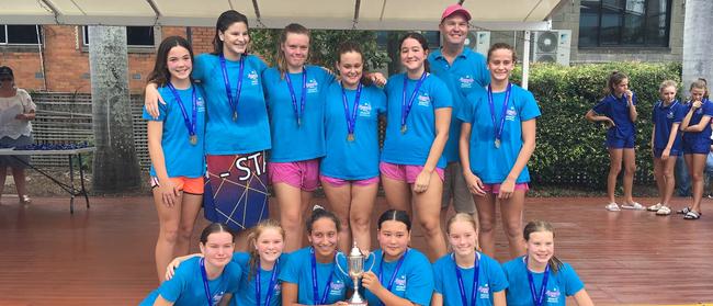 The winning Mermaids 15As at the BWPL grand finals held at the Valley Pool.