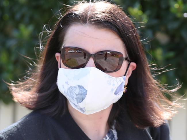 Jenny Mikakos leaves her house in Thornbury after resigned from parliament yesterday. Sunday, September 27, 2020. Picture: David Crosling