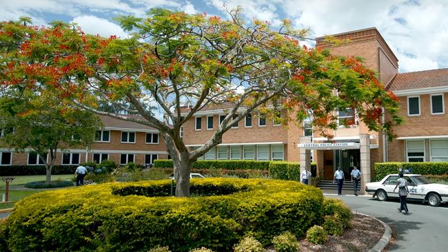 UQ's Emmanuel College was transformed into the Brisbane police headquarters. Picture: Netflix