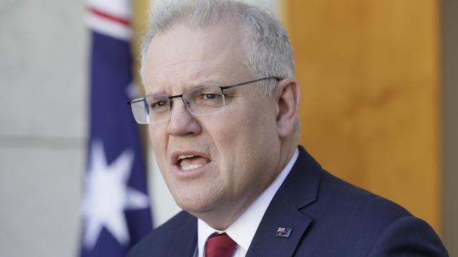 Scott Morrison last week unveiled sweeping new laws which will enable the federal government to rip up the Premier’s deal. Picture: Sean Davey