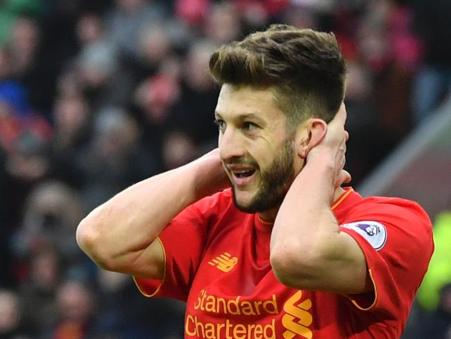 Liverpool's English midfielder Adam Lallana.