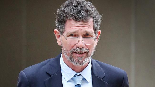 Former James Cook University climate scientist Peter Ridd outside the Federal Court Brisbane. He claims he was unfairly dismissed from his job for publicly voicing his opinions on climate change. Picture: Liam Kidston.