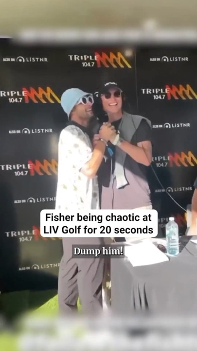 Aussie DJ Fisher hijacks radio show at LIV Golf