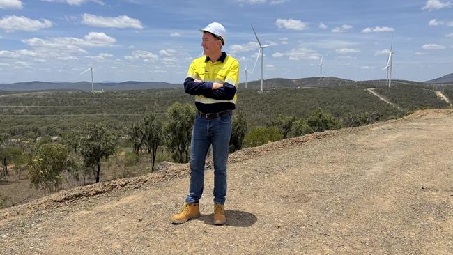 Squadron Energy chief executive officer Rob Wheals at the Clarke Creek Wind Farm, 150km northwest of Rockhampton. Photo: Charlie Peel