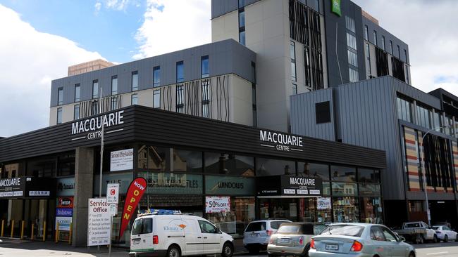 179 Macquarie St, Hobart is currently The Macquarie Centre and houses a rug and tile shop.