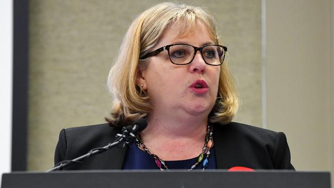 Australian Education Union President Correna Haythorpe. Picture: James Ross