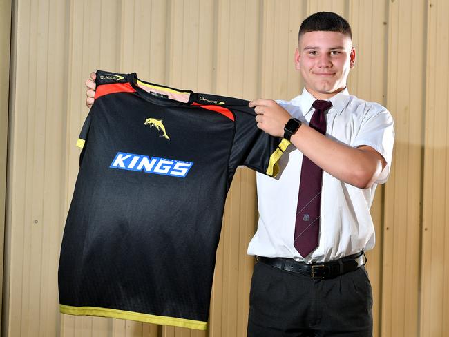 Charlie DicksonWavell SHS boys who have signed with NRL clubs.Thursday April 21, 2022. Picture, John Gass